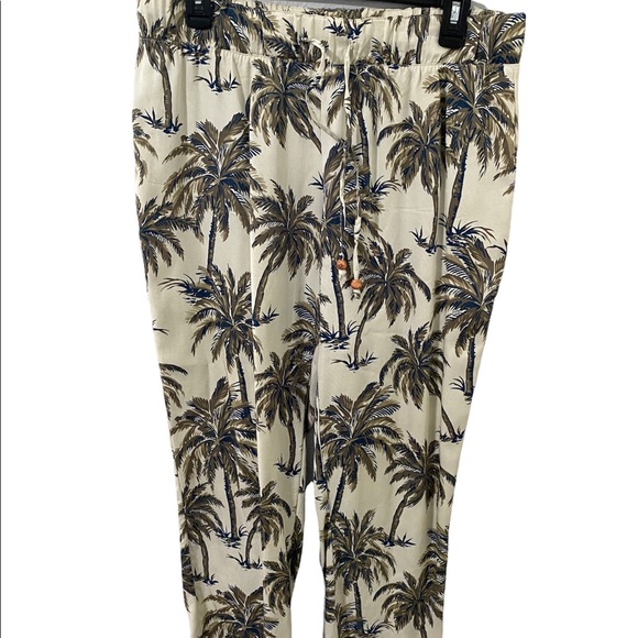 Soft Surroundings Print Tencel / Trouser Pants: drawstring pants, size: PM - Picture 4 of 6